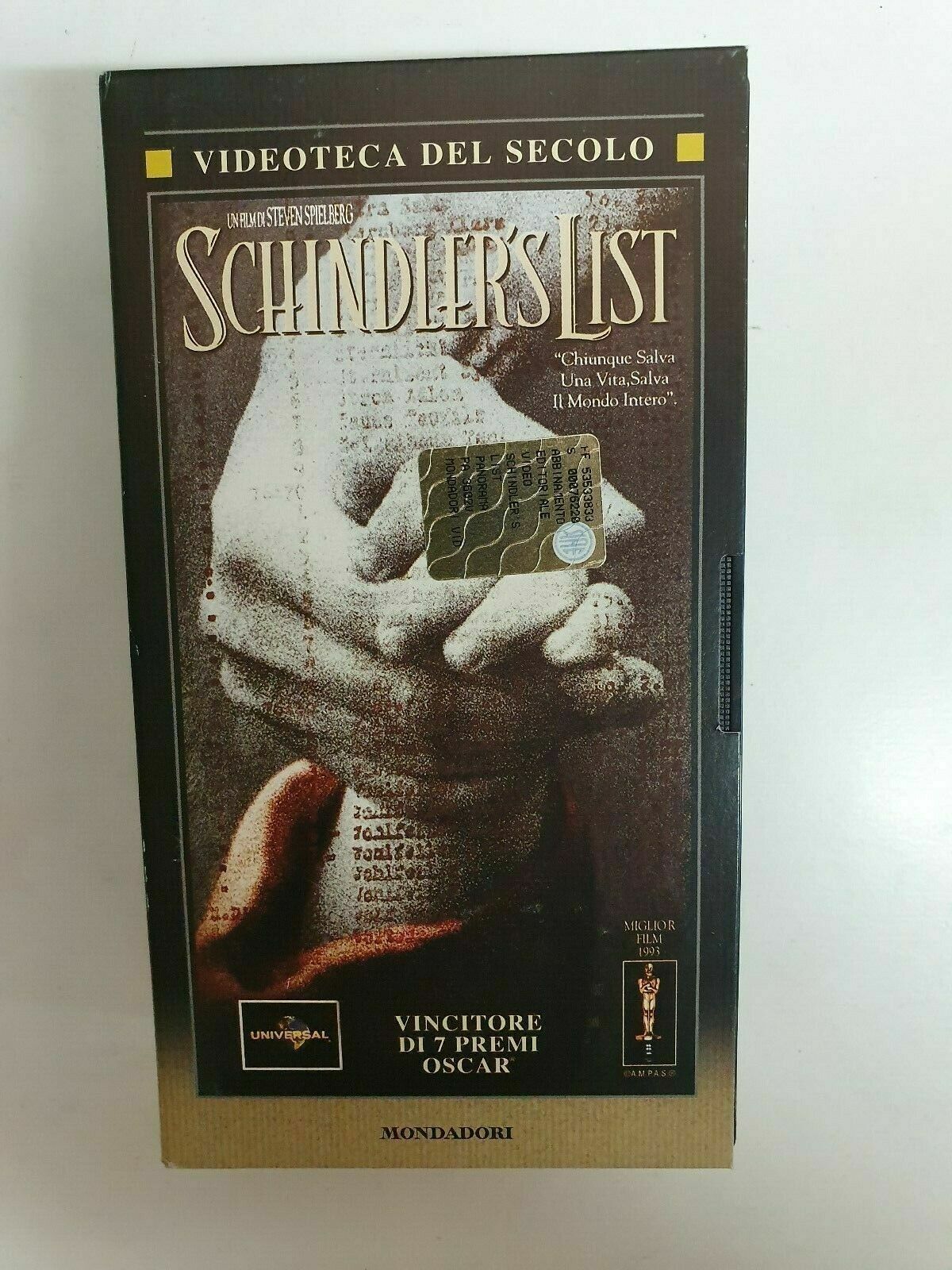 Schindler's list - vhs -1993 - Mondadori - F