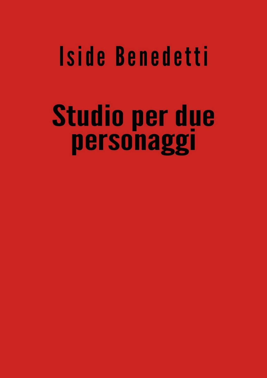 Studio per due personaggi  di Iside Benedetti,  2019,  Youcanprint