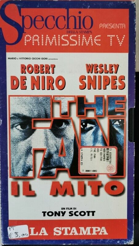 THE FAN, Il mito (De Niro, Snipes, 1996) . VHS - ER