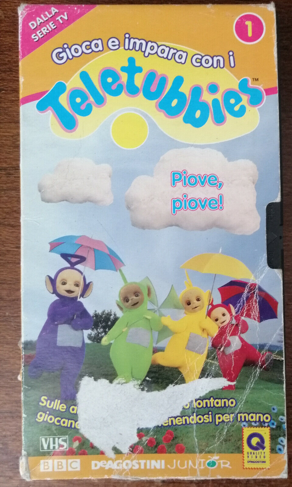Teletubbies n?1 Piove,Piove! - DeAgostini Junior, 1996 - VHS - A