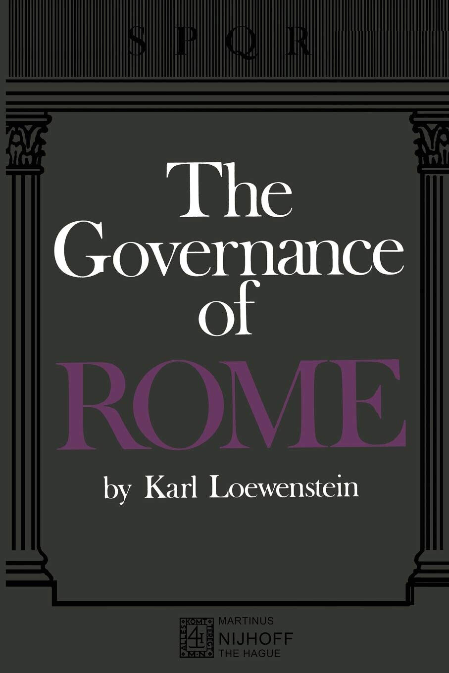 The Governance of ROME - Karl Loewenstein - Springer,1973