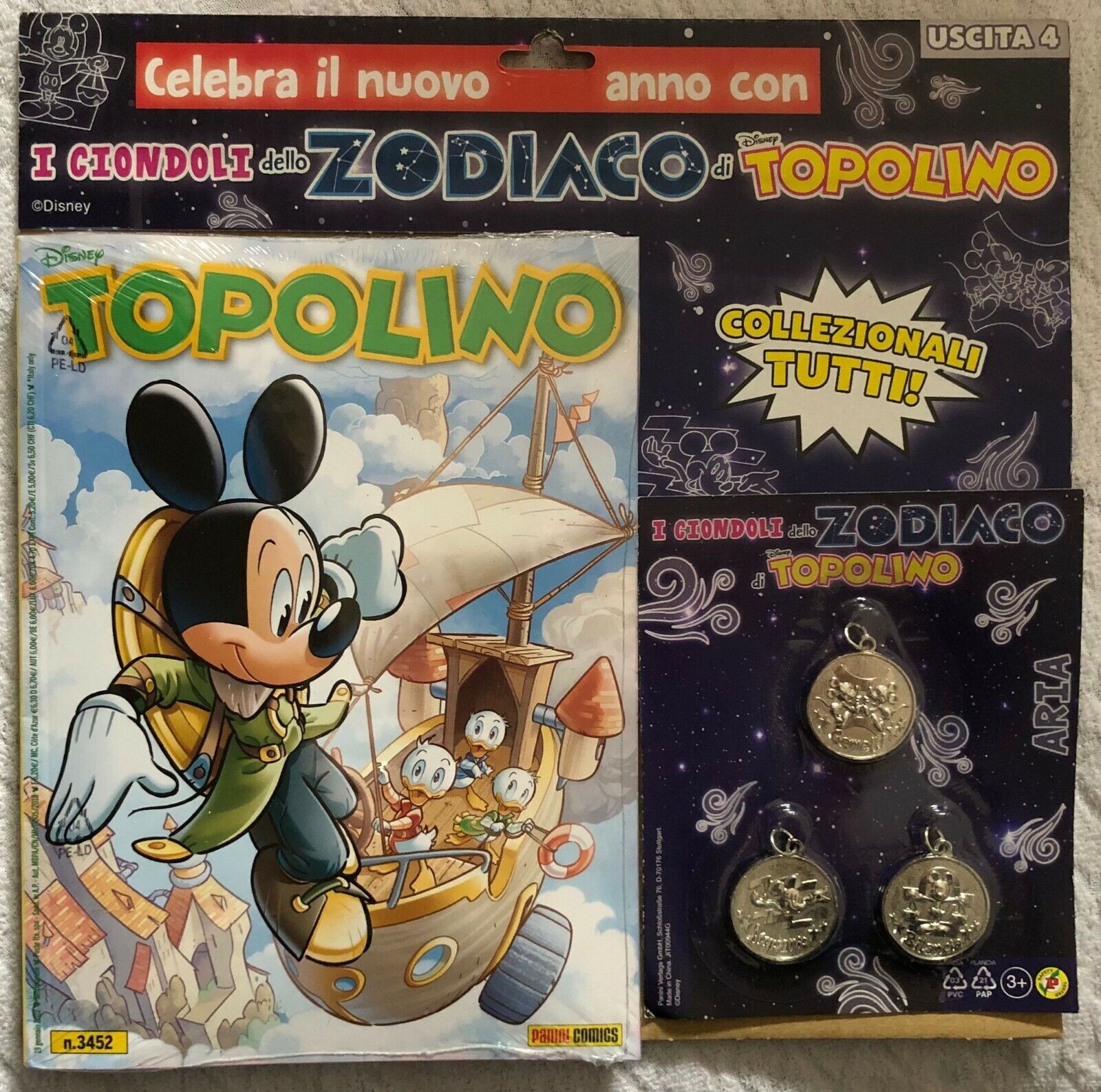 Topolino 3452 - Ciondoli dello Zodiaco n. 4 di Walt Disney,  2022,  Panini