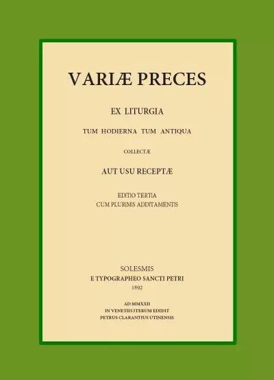 Variae Preces di Pietro Chiaranz, 2023, Youcanprint
