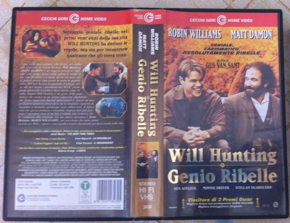 Will Hunting Genio Ribelle-Vhs-1998-Cecchi Gori Home video-F