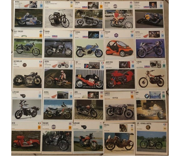 121 schede motociclette DeAgostini  