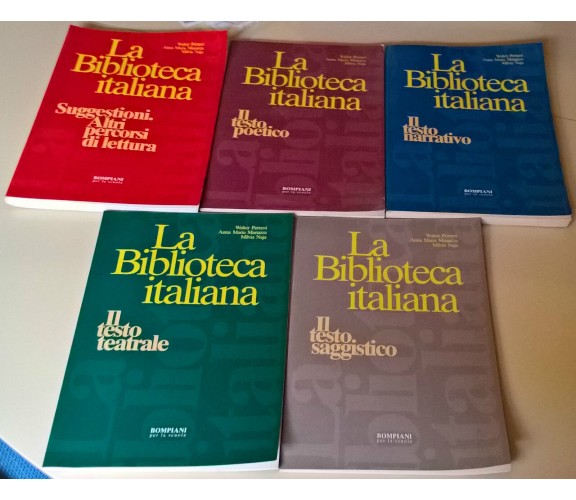 5 Voll. La Biblioteca italiana - Peruzzi, Manazza, Naja - Bompiani, 1996 - L