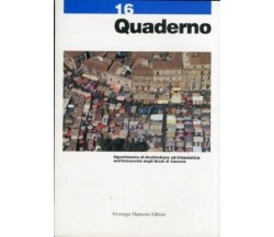 8877510544 / QUADERNO. DIPARTIMENTO DI ARCHITETTURA E URBANISTICA DELL'UNIVERSIT