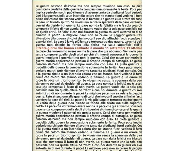 AA. VV. - I trenta giorni che hanno cambiato il mondo. 11 settembre - 11 ottobre