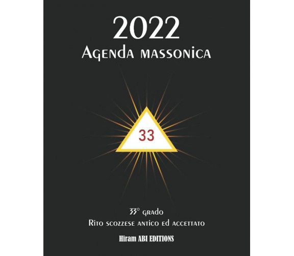 Agenda Massonica Tema Speciale 33° Grado | Calendario - Settimanale - Pianificaz