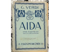 Aida di Giuseppe Verdi, 1920, G. Ricordi E C. Milano