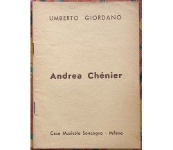  Andrea Chénier di Umberto Giordano, 1955, Casa Musicale Sonzogno