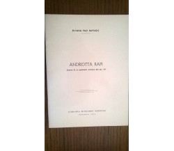Andriotta Rapi autore di un poemetto siciliano del sec. xv - S. Paci Raffaele