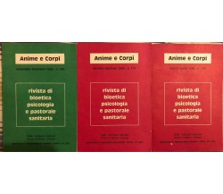 Anime e corpi nr.176-177-178 di AA.VV., 1995, OARI - Edizioni Salcom