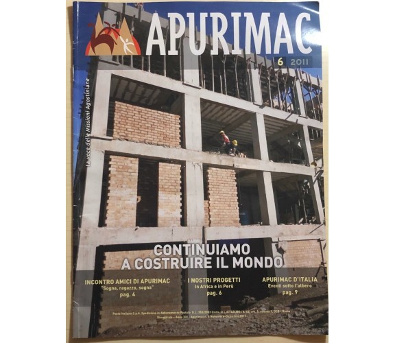 Apurimac n. 6/2011 di Aa.vv.,  2011,  Apurimac Onlus