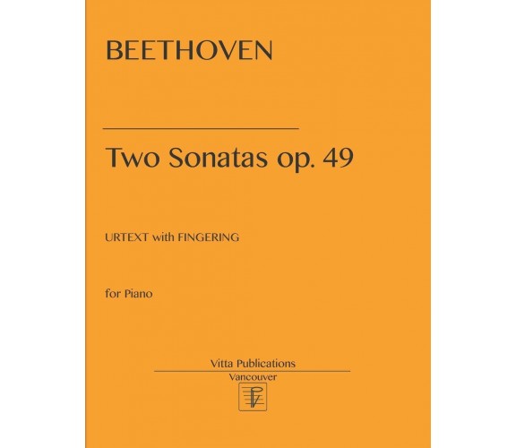 Beethoven Two Sonatas Op. 49 Urtext with Fingering di Ludwig Van Beethoven,  202