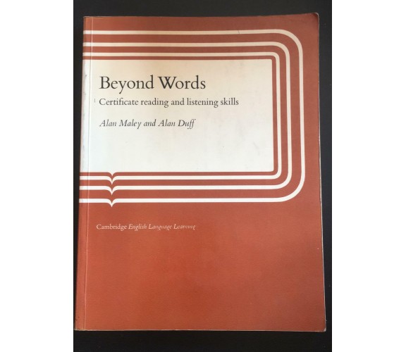 Beyond Words - Maley - Duff,  Cambridge - P