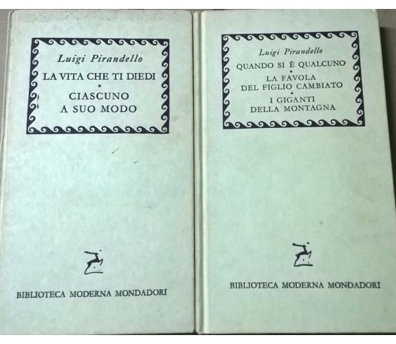Biblioteca Moderna Mondadori 2 Volumi - Luigi Pirandello (1959) Ca