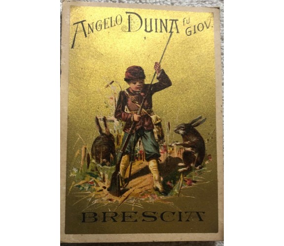 Biglietto di omaggio listino prezzi armi di Angelo Duina,  1899,  Ee.vv.