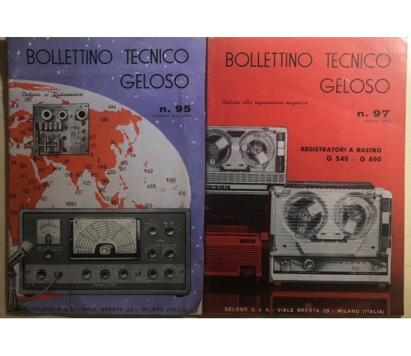 Bollettino tecnico geloso 95, 97 di Aa.vv.,  1965,  Geloso S.p.a.