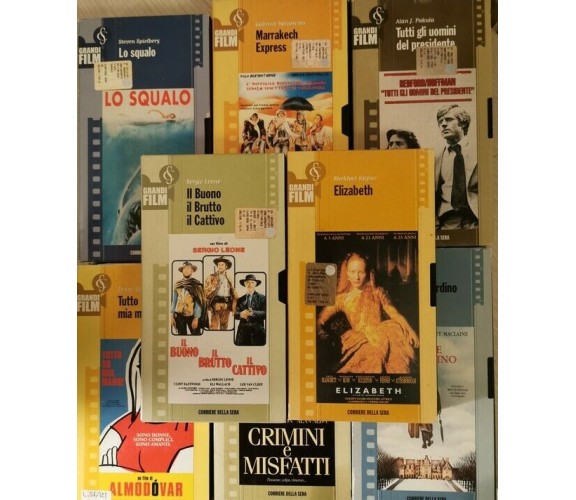 COLLANA GRANDI FILM DEL CORRIERE DELLA SERA. 9 VHS