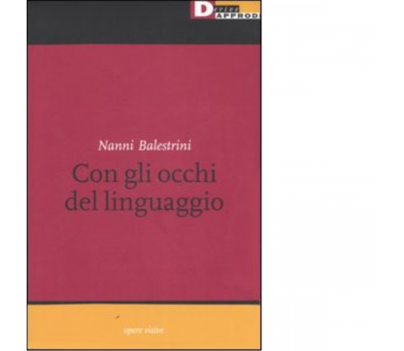 CON GLI OCCHI DEL LINGUAGGIO. di NANNI BALESTRINI - DeriveApprodi, 2006