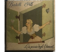 Calendarietto La poesia degli elementi di Aa.vv.,  1942,  Bertelli