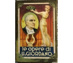 Calendarietto Le opere di U.Giordano di Salone Ciccino Rando,  1942,  Graf. U. M