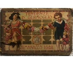 Calendarietto Tendenze in germoglio di Profumeria Sirio Milano,  1928,  Milano B