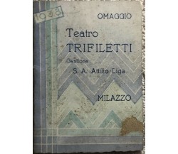 Calendario del cinema Trefiletti di Teatro Trefiletti,  1938,  Tip. Propaganda M