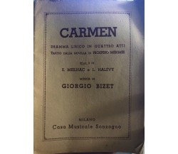 Carmen, dramma lirico in quattro atti di Aa.vv., 1937, Casa Musicale Sonzogno Mi