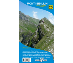 Carta Monti Sibillini. Mappa escursionistica scala 1:25000 di Aa.vv., 2021, E
