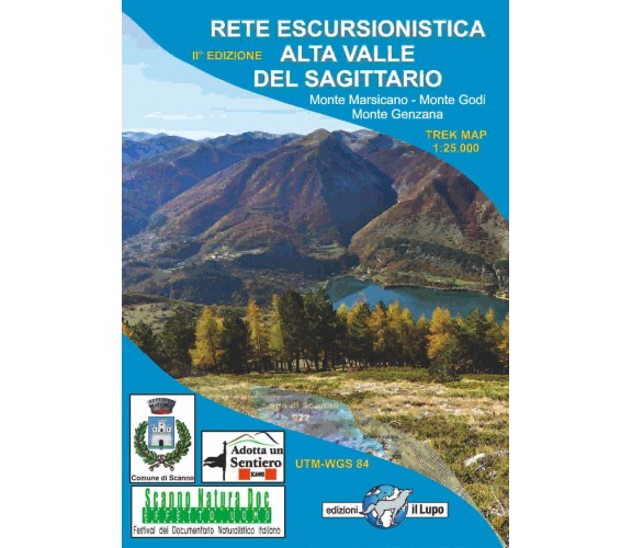 Carta rete escursionistica Alta Valle del Sagittario. Monte Marsicano-Monte Godi