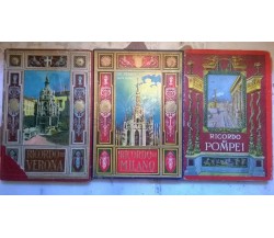 Cartoline Ricordo di Verona - Ricordo di Milano - Ricordo di Pompei - Anni '30