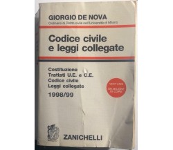 Codice civile e leggi collegate di Giorgio De Nova,  1998,  Zanichelli