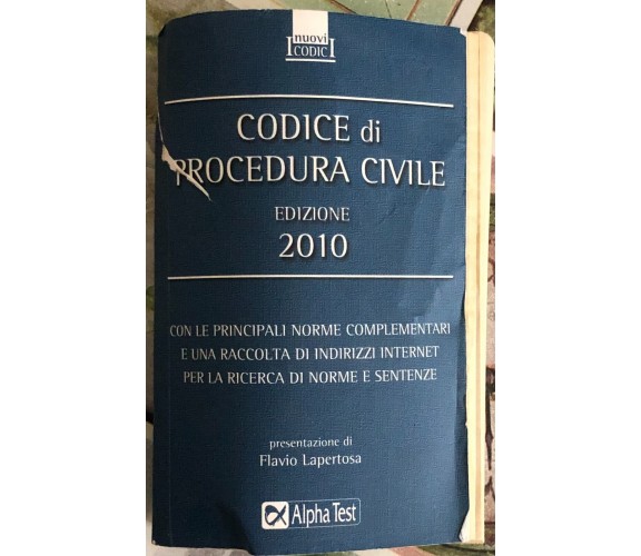 Codice di procedura civile 2010 di M. Drago,  2010,  Alpha Test