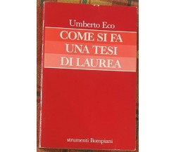 Come si fa una tesi di laurea di Umberto Eco, 1985, Bompiani