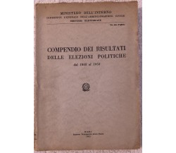 Compendio dei risultati delle elezioni politiche dal 1848 al 1958 di Ministero D