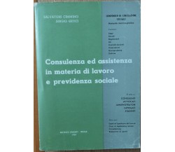 Compendio di Legislazione Sociale - Cimmino, Getici - Editrice Galeati,1960 - R