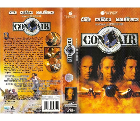 Con Air -Vhs -1998-Jerry Bruckheimer-Dolby-F