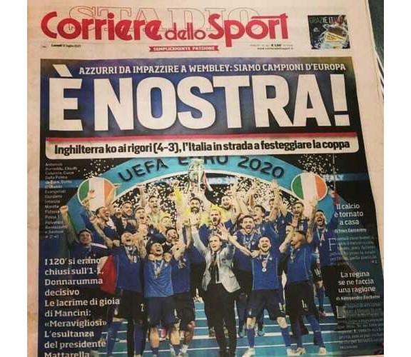 Corriere dello Sport 12/07/2021 Vittoria Italia Calcio di Aa.vv.,  2021,  Corrie