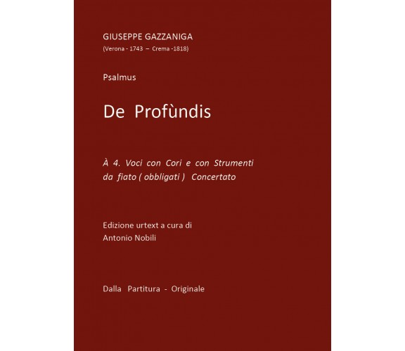De Profundis di Antonio Nobili,  2019,  Youcanprint