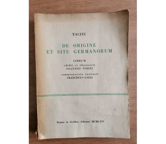 De origine et situ germanorum - Tacito - 1964 - AR