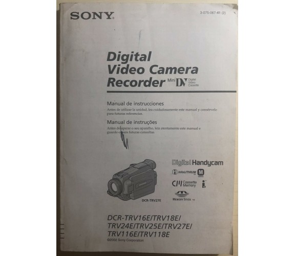 Digital video camera recorder Mini DV manuale di Aa.vv.,  2002,  Sony