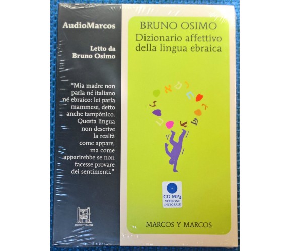 Dizionario affettivo della lingua ebraica  - Osimo - 2013, Audiolibro Marcos
