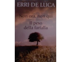 ERRI DE LUCA NON ORA, NON QUI - IL PESO DELLA FARFALLA MONDADORI 2010