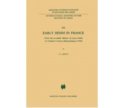 Early Deism in France - C. J. Betts - Springer, 2013