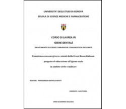 Esperienza con caregivers e utenti della Croce Rossa Italiana: progetto di educa