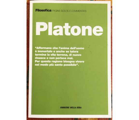 Filosofica. Pagine scelte e commentate n. 1 - Platone di Aa.vv., 2020, Corrie