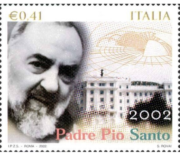 Francobollo ITALIA 2002 - PADRE PIO SANTO - € 0,41 - NUOVO