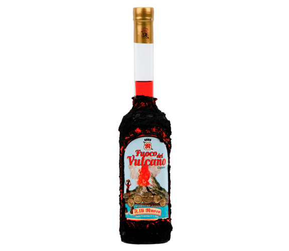 Fuoco del Vulcano ricoperto con pietra lavica dell’Etna liquore Russo Sic/500 ml